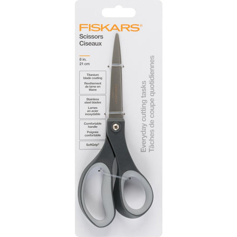 Fiskars Everyday Softgrip Titanium Scissors 8"