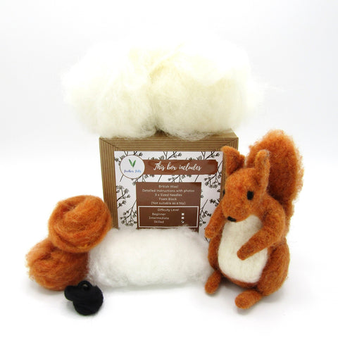 Woodland Squirrel - Needle Felting Kit - With Foam