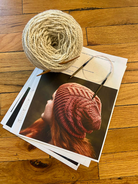 Desert Rose Cabled Hat Class With Lauren