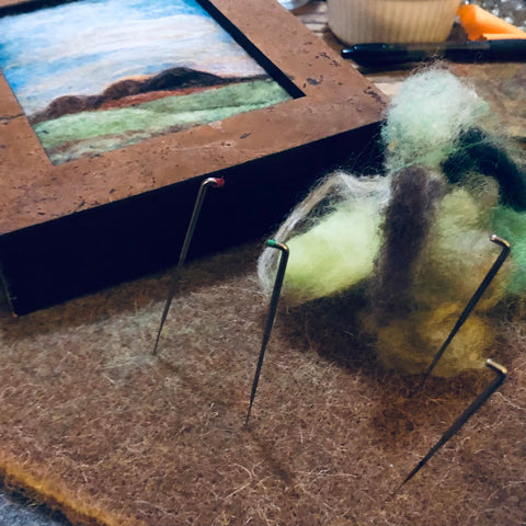 Needle Felt Landscape with Marti