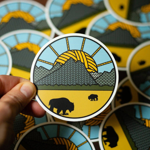 Grand Teton Knitional Park Knitting Sticker