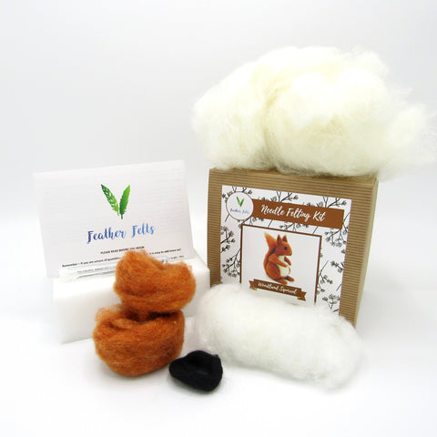 Woodland Squirrel - Needle Felting Kit - With Foam