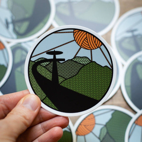 Great Smoky Mountains Knitional Park Knitting Sticker