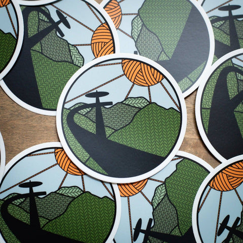 Great Smoky Mountains Knitional Park Knitting Sticker