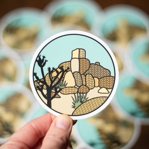 Joshua Tree Knitional Park Knitting Sticker