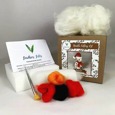 Snowman - Needle Felting Kit - Without Foam