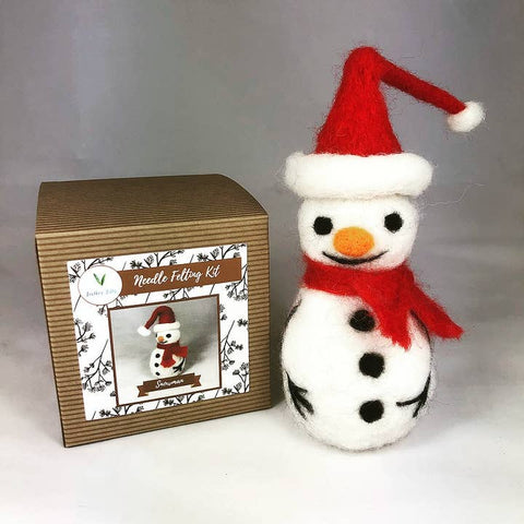 Snowman - Needle Felting Kit - Without Foam