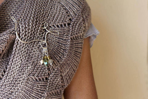 Stitch Marker Shawl Pin