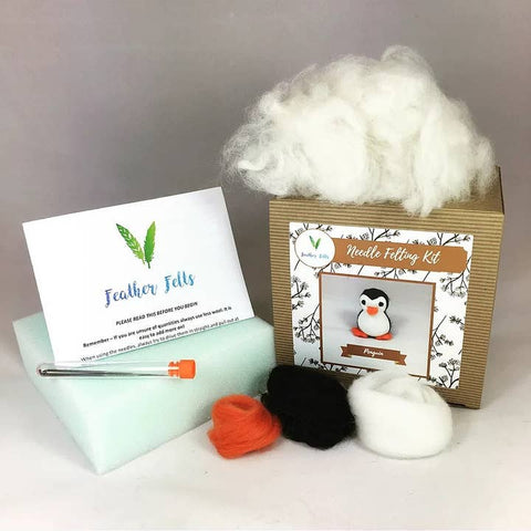 Penguin - Needle Felting Kit - With Foam