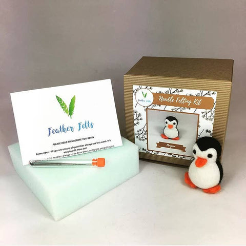 Penguin - Needle Felting Kit - With Foam