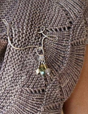 Stitch Marker Shawl Pin