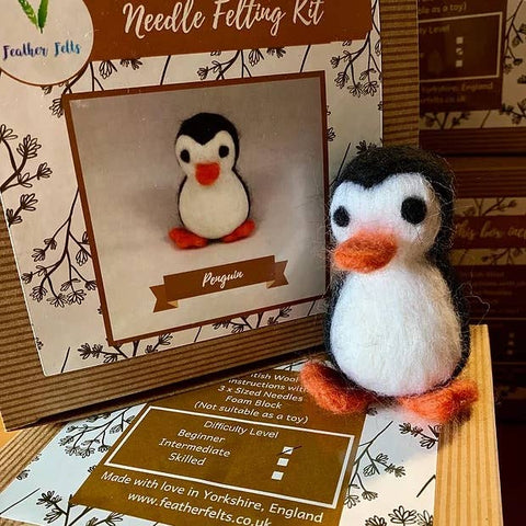 Penguin - Needle Felting Kit - With Foam