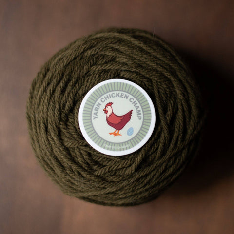Yarn Chicken Badge Sticker
