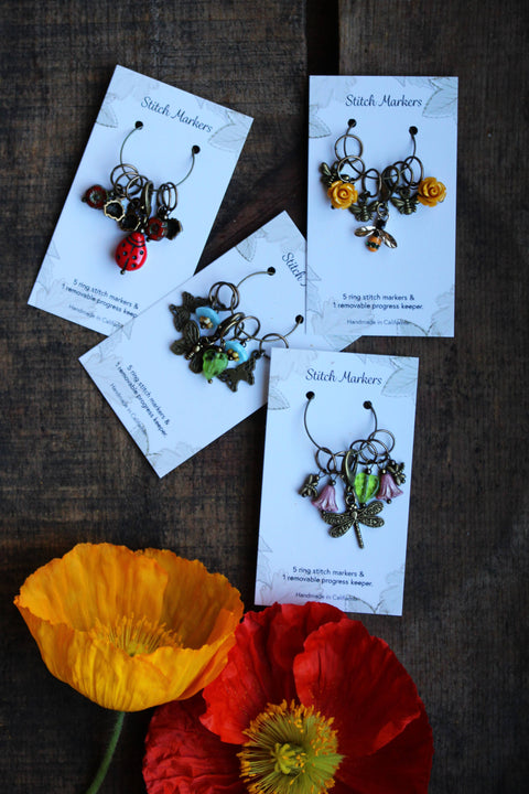 Garden Visitors Stitch Marker Sets