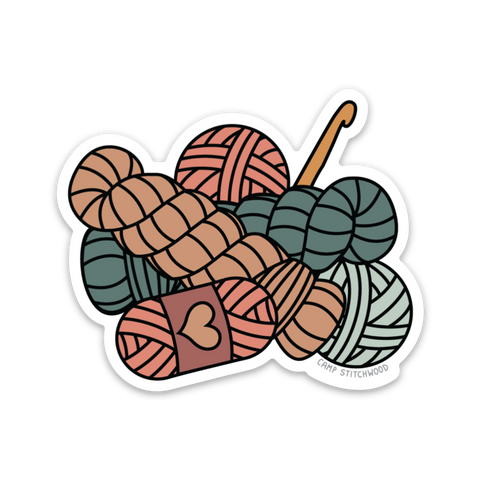 Crochet Love Crocheting Sticker