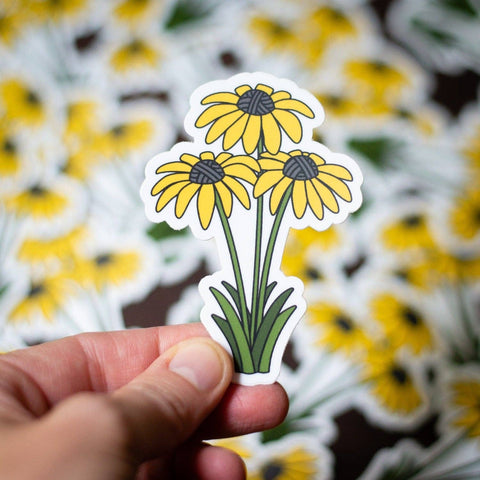 Black Eyed Susan Yarn Sticker