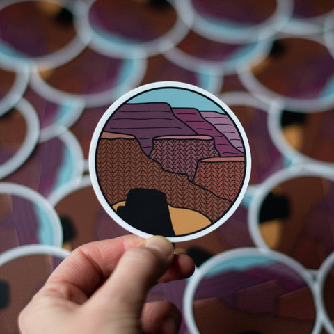 Grand Canyon Knitional Park Knitting Sticker