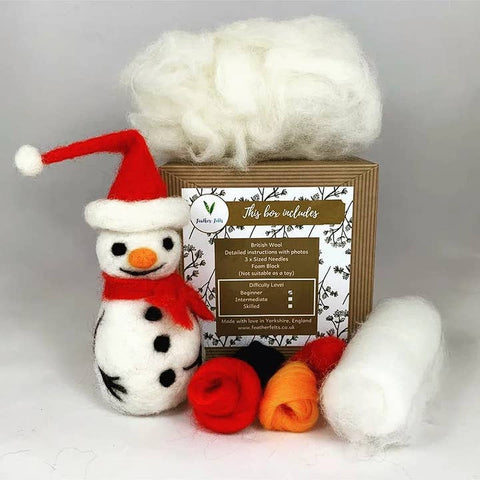 Snowman - Needle Felting Kit - Without Foam