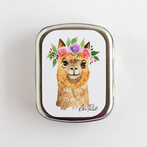 Flower Alpaca Marker Tin Storage