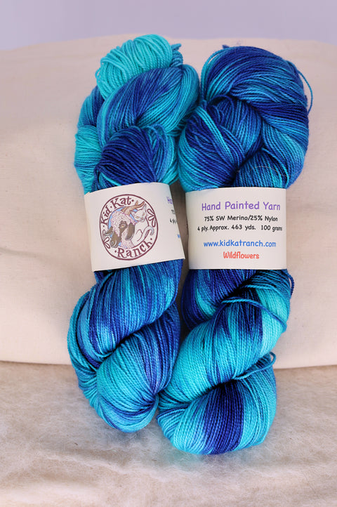 Wildflowers - Hand Painted Yarn - Fingering