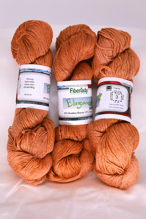 Eleganz 85% Bamboo Rayon - 15% Cotton - Fingering - Dye Lot 01