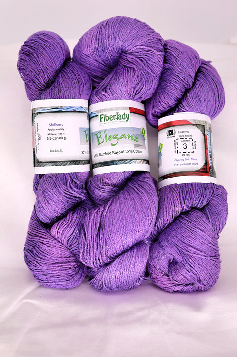 Eleganz 85% Bamboo Rayon - 15% Cotton - Fingering - Dye Lot 01