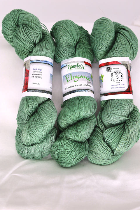 Eleganz 85% Bamboo Rayon - 15% Cotton - Fingering - Dye Lot 01