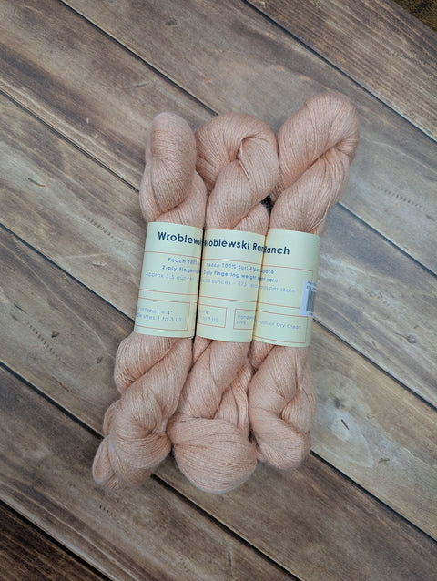 Peach 100 Suri Alpaca