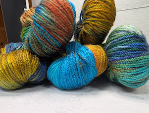 Peacock- Hand Painted Yarn - DK