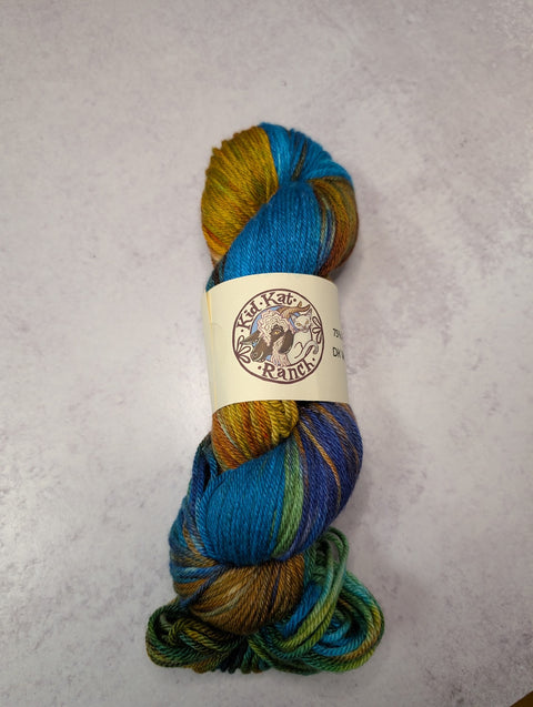 Peacock- Hand Painted Yarn - DK