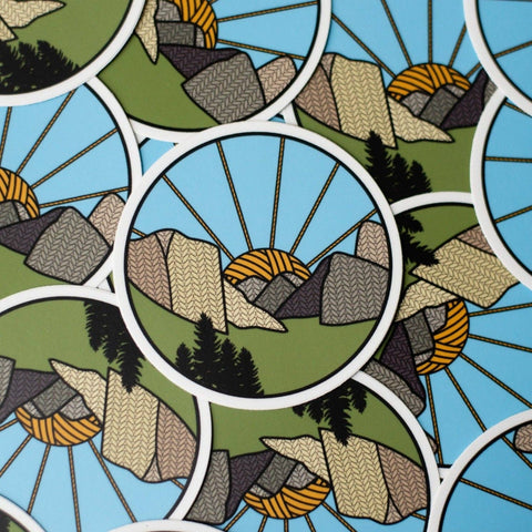 Yosemite Knitional Park Knitting Sticker