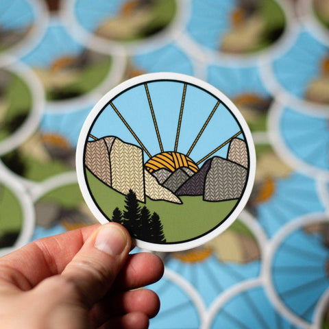 Yosemite Knitional Park Knitting Sticker