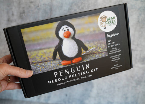 Penguin Needle Felting Kit