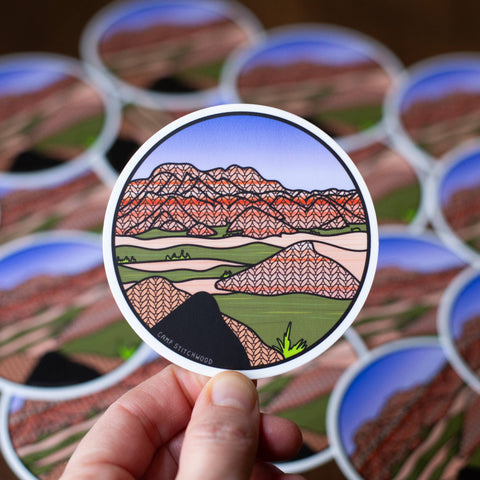 Badlands Knitional Park Sticker