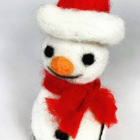 Snowman - Needle Felting Kit - Without Foam