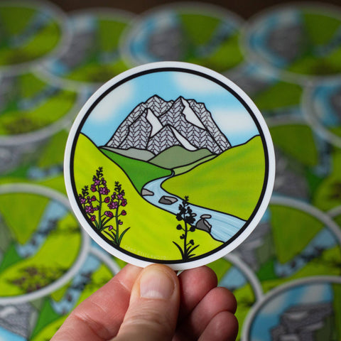 Denali Knitional Park Knitting Sticker