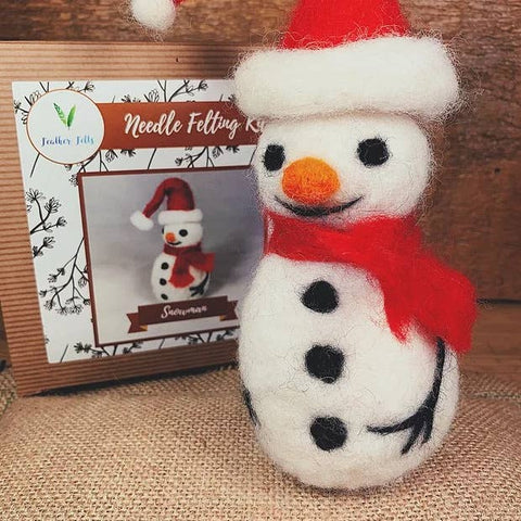 Snowman - Needle Felting Kit - Without Foam