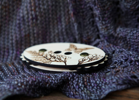 Butterfly with Flowers Knitting and Crochet Row Counter