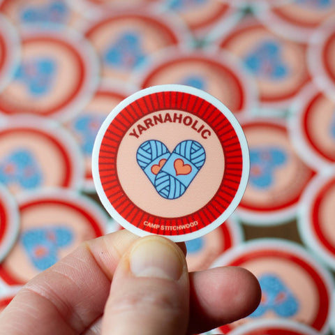 Yarnaholic Badge Sticker