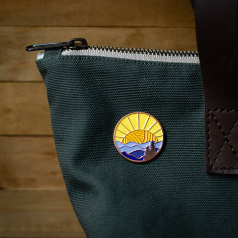 Mountains Knitting Enamel Pin