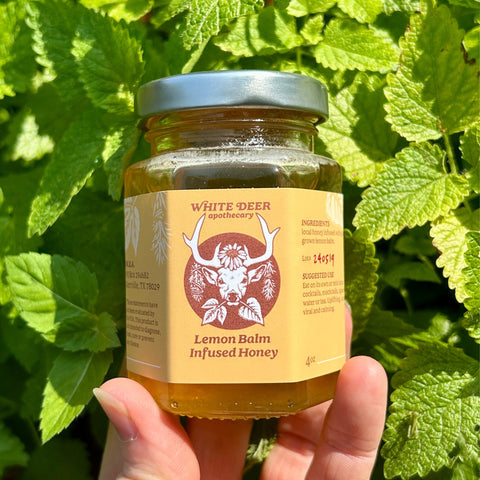 Lemon Balm Infused Honey 4oz
