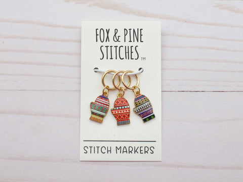 Fair Isle Mittens | Stitch Markers