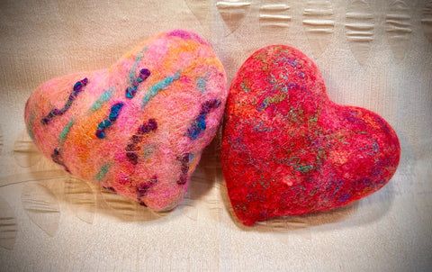 Wet Felting Heart Pillows with Marti Swanson