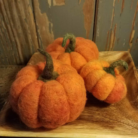 Needle Felt Pumpkins with Marti