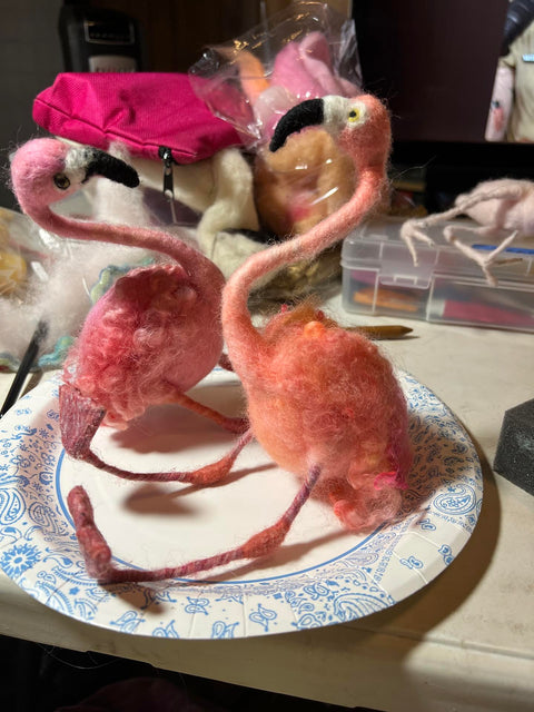 Needle Felting Fabulous Flamingos with Joyce Hazlerig