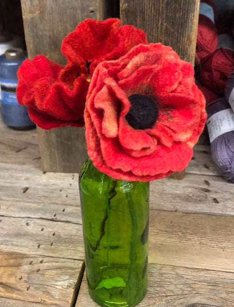 Wet Felting Poppies with Marti Swanson