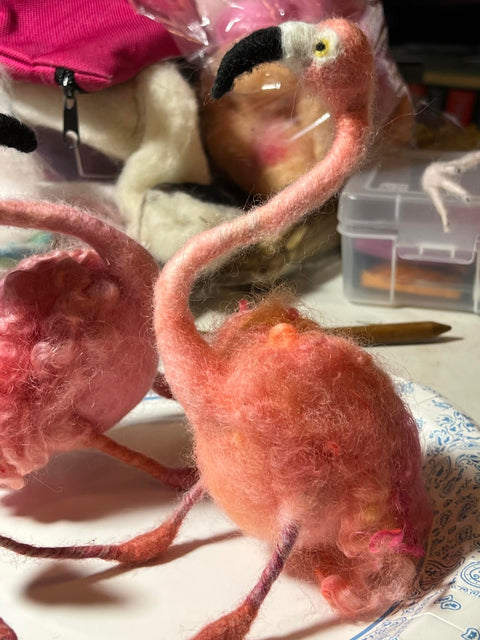 Needle Felting Fabulous Flamingos with Joyce Hazlerig