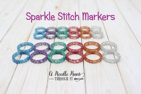 Sparkle Rings  - Stitch Markers (set of 12)