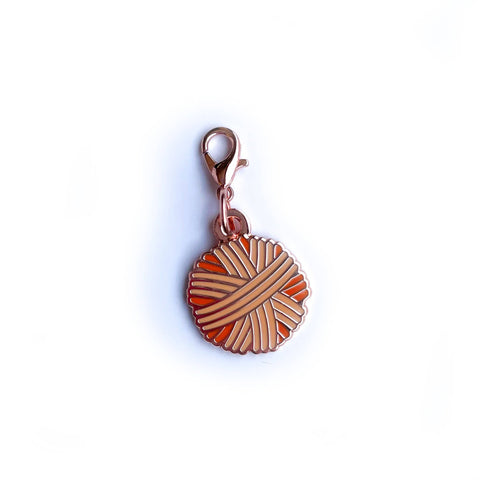 Orange Yarn Ball Charm