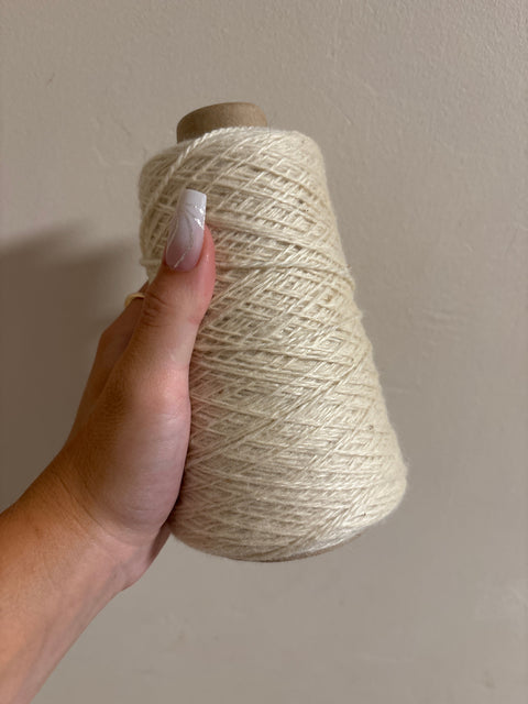 Creamy Merino and Mohair yarn